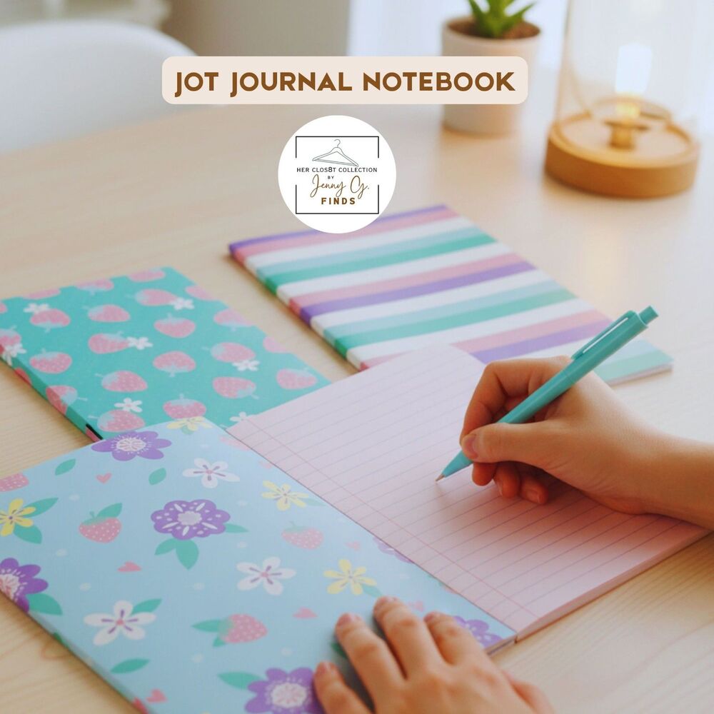 Bundle Lot of 3 Pastel Strawberry Theme JOT Journal Paperback Notepads NWOT